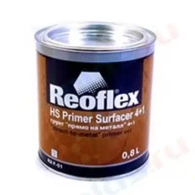 RXF01G — Грунт REOFLEX акриловый 4+1 (прямо на металл) серый 0,8 л+0,2 л REOFLEX