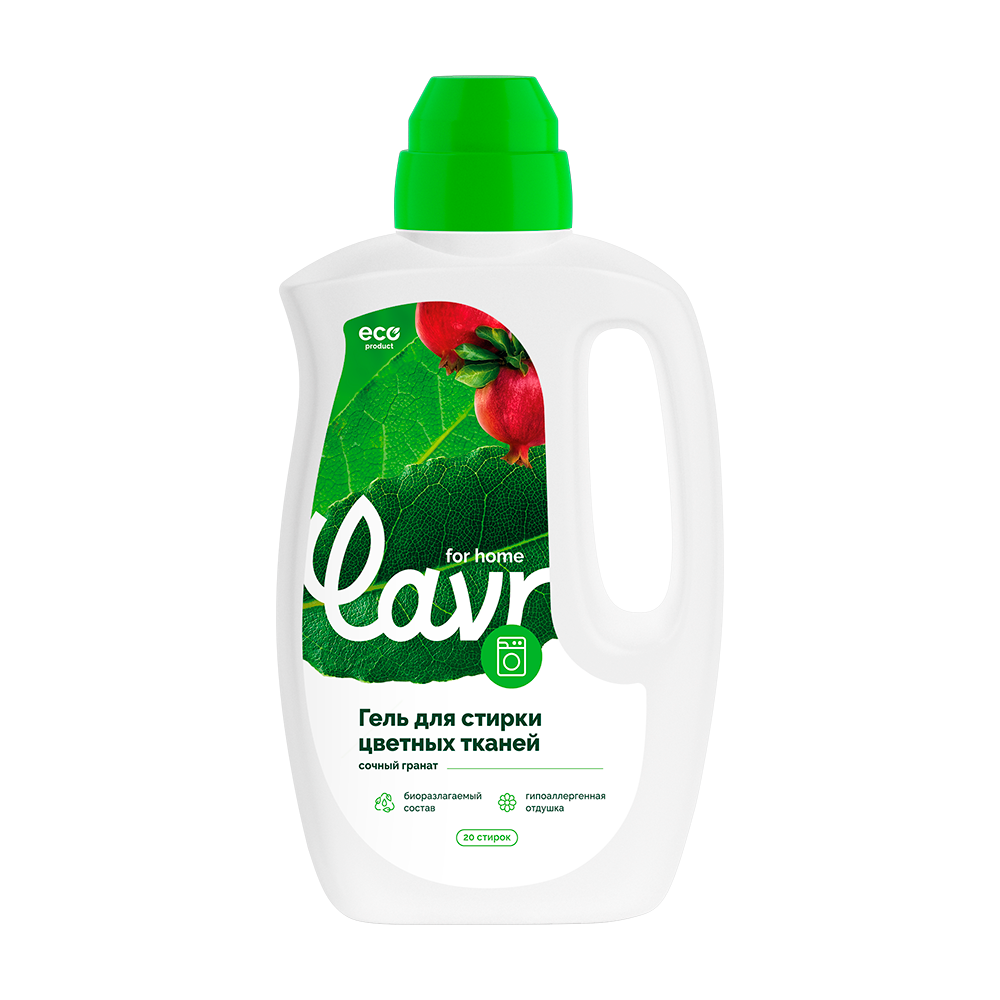 3305 — Гель для стирки цветных тканей! LAVR for home Сочный гранат 1л LAVR