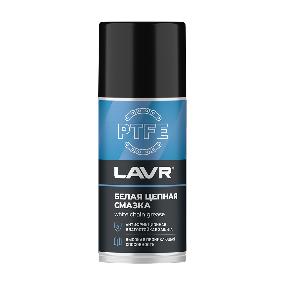 LN2421 — Смазка белая цепная c PTFE , 210 мл LAVR