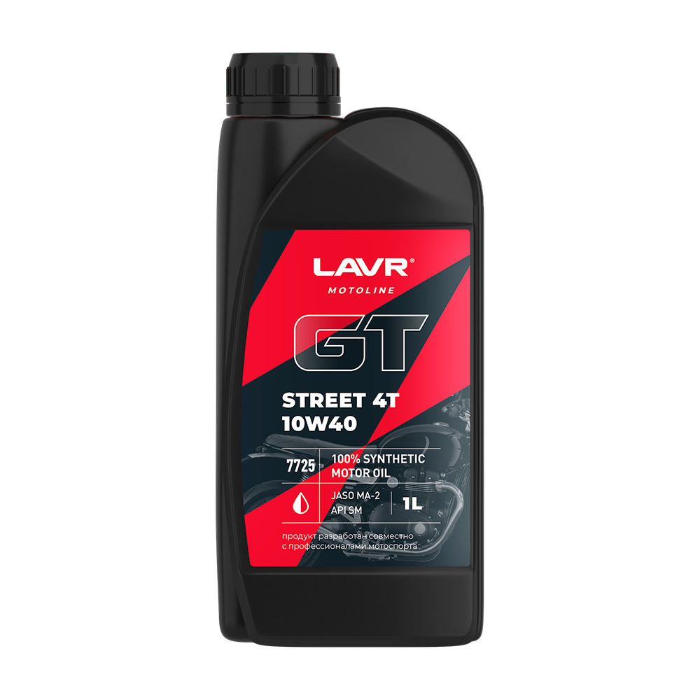 LN7725 — Масло MOTO GT STREET 4T 10w40 1л LAVR