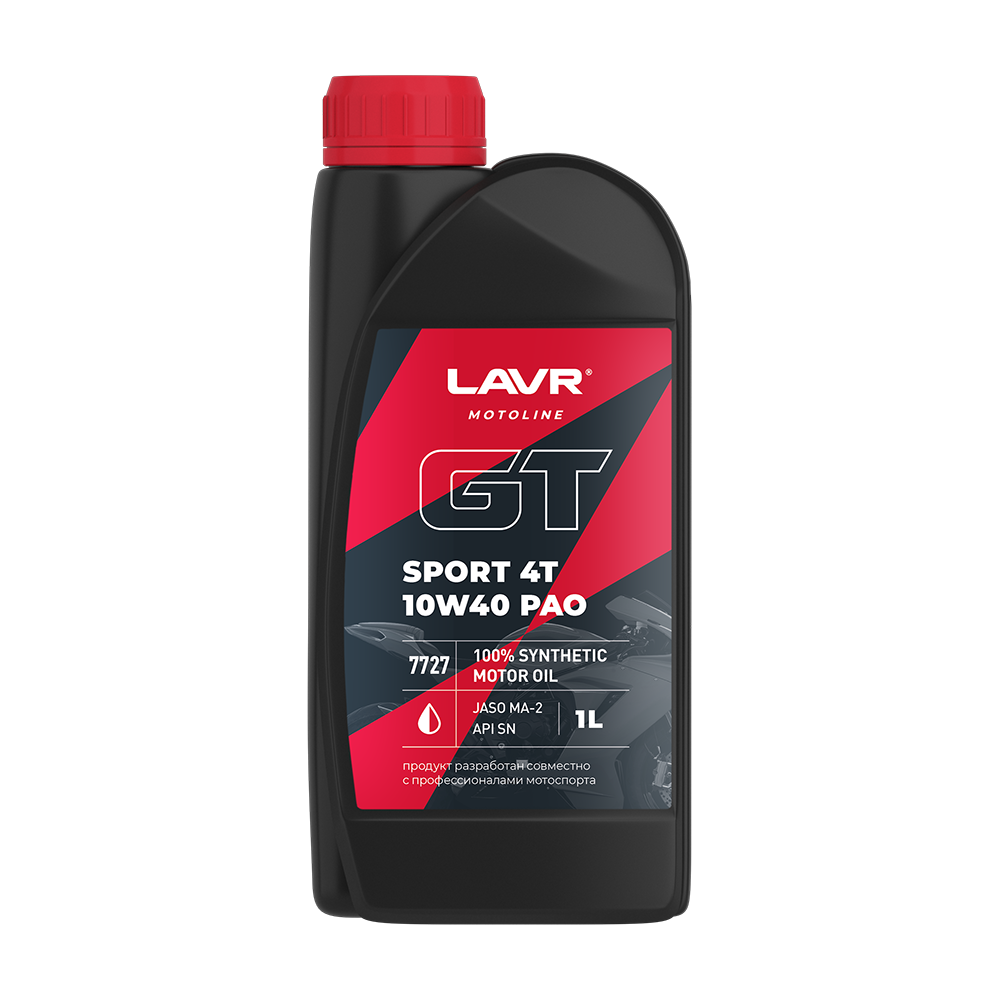 LN7727 — Масло MOTO GT SPORT 4T 10w40 SN 1л LAVR