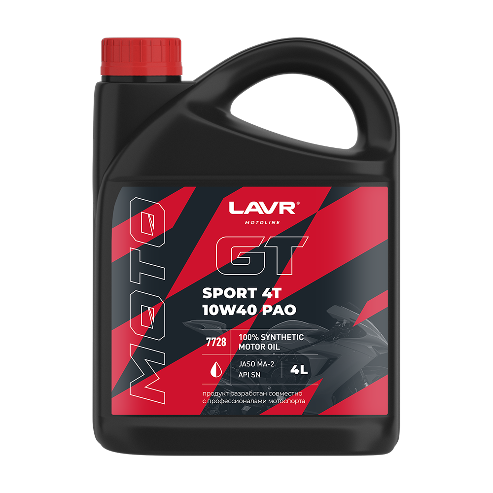 LN7728 — Масло MOTO GT SPORT 4T 10w40 SN 4л LAVR