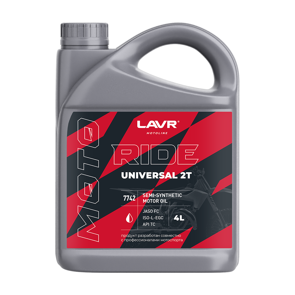 LN7742 — Масло MOTO GT RIDE UNIVERSAL 2T FC 4л LAVR