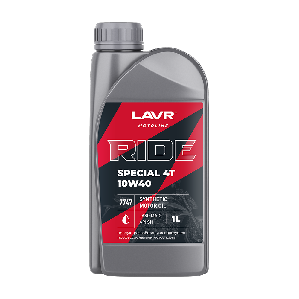 LN7747 — Масло MOTO GT RIDE SPECIAL 4T 10w40 SN 1л LAVR