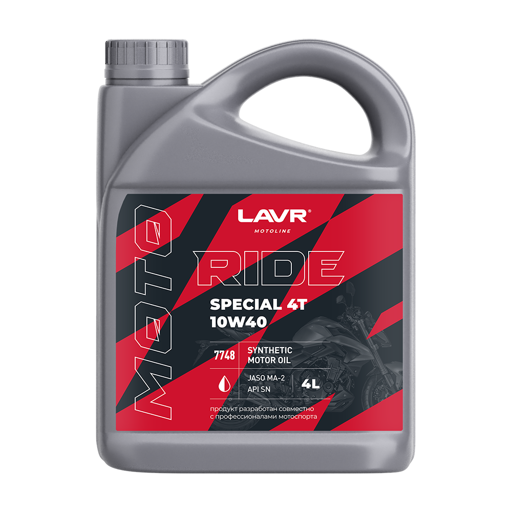 LN7748 — Масло MOTO GT RIDE SPECIAL 4T 10w40 SN 4л LAVR
