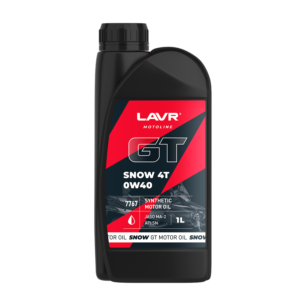 LN7767 — LAVR MOTO Моторное масло GT Snow 4T 0W40 SN, 1л LAVR