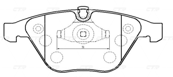 CKB9 — Колодка дискового тормоза CTR
