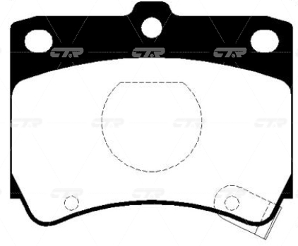 CKKK2 — Колодки дисковые передние! Mazda 121 1.3 90-96/323 1.3-1.8/1.7D 89-98 CTR