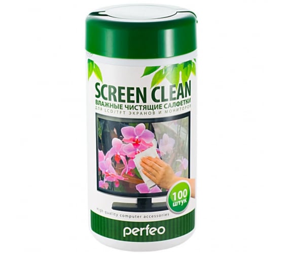 30004058 — Чистящие салфетки PERFEO SCREEN CLEAN, для LCD/TFT экранов 100 шт 30004058 PERFEO