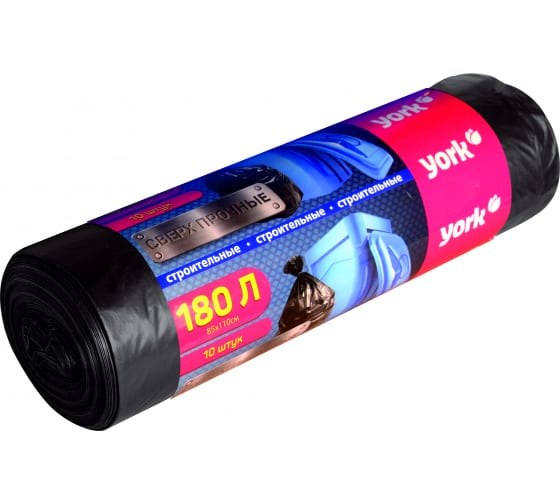 902220 — Мешок строительный (10 шт; 180 л; 28 мкм) YORK 902220 YORK