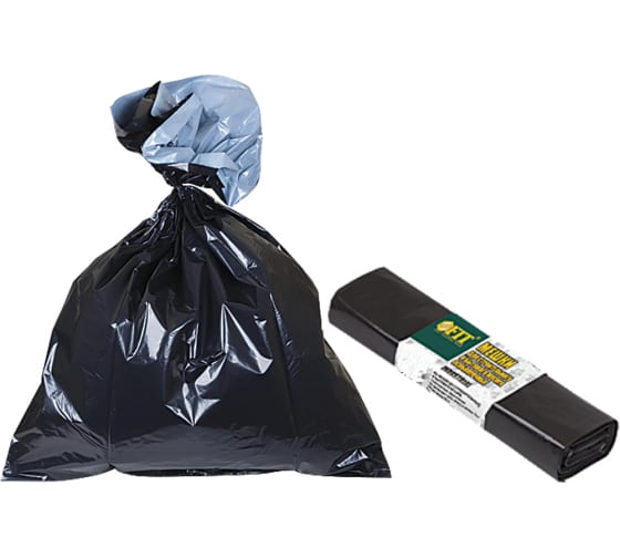 11931 — Мешки для строительного мусора, пвд особопрочные, 60 л, 600х800 мм, толщина 70 мкм,  5 шт. FIT