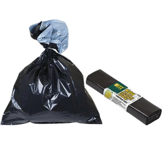 11948 — Мешки для строительного мусора, пвд особопрочные, 360 л, 1050х1600 мм, толщина 70 мкм,  5 шт. FIT