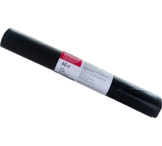 11930 — Мешки для строительного мусора, пвд особопрочные, 60 л, 600х800 мм, толщина 35 мкм, 10 шт. FIT