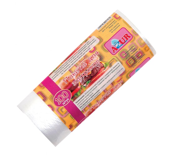 917170 — Фасовочные пакеты комплект 100 штук пнд 25X32 см 6 мкм для завтраков YORK AZUR рулон 917170 YORK