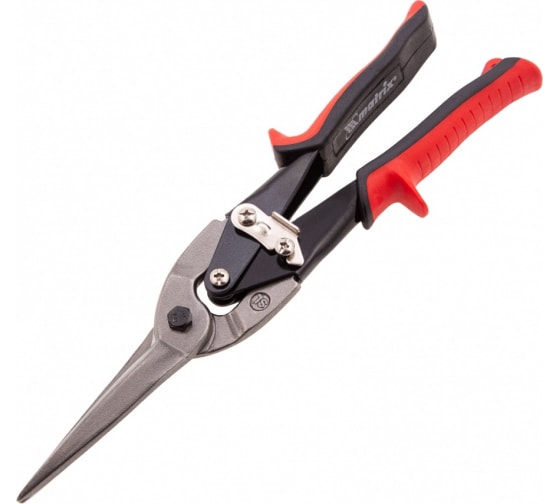 78328 — Ножницы по еталлу удлиненные прямой рез комп обрезиненные рук MATRIX