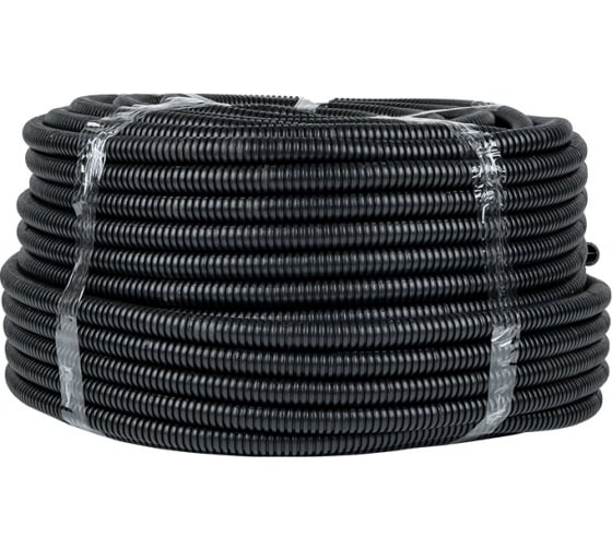 TPND25N — Гофрированная труба EKF пнд PLAST PROXIMA, с зондом, D25мм, черная TPND25N EKF