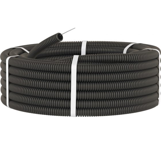 91920B — DKC труба пвх гибкая гофрированная. д.20мм, лёгкая с протяжкой,100м, цветчерный DKC