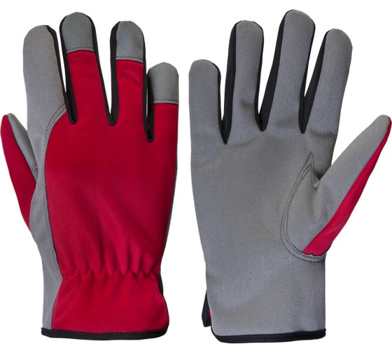 JLE62110XL — Защитные рабочие перчатки JETA SAFETY из PU кожи, серый/красный JLE62110/XL JETA SAFETY