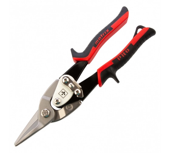 78322 — Ножницы по еталлу прямой рез сталь двухкомпонентные рукоятки MATRIX