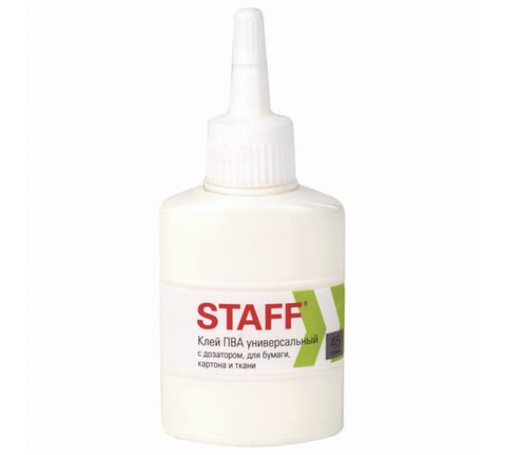 220366 — Клей пва 100 шт в упаковке STAFF евро 45 г  220366 STAFF