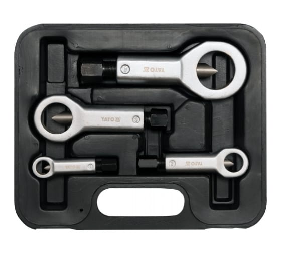 YT0585 — Набор гайколомов 4 пр: 9-12 мм, 12-16 мм, 16-22 мм, 22-27 мм, в пластм. Боксе YATO