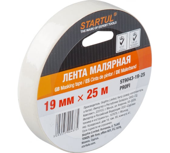 ST90431925 — Лентамалярная19ммх25мSTARTULPROFI(ST90431925),белая STARTUL