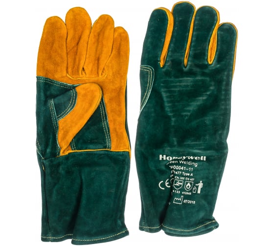 52111 — Краги HONEYWELL грин велдинг 2000041 спилок KEVLAR, без подкладки 11 пер 521/11 HONEYWELL