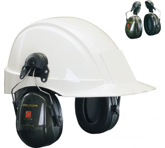 7000039621 — Противошумные наушники 3м PELTOR OPTIME II H520P3E410GQ с креплением на каску 7000039621 3M