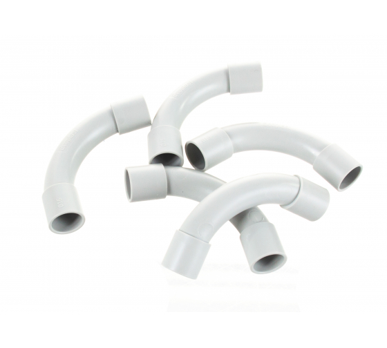 411165 — Угол 90 градусов экопласт CUG16 единый для труб D16мм, 5шт 411165 ЭКОПЛАСТ