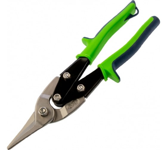 78339 — Ножницы по металлу, удлиненные, 285 мм, пряморежущие, 2-комп.обрезиненные рук-ки СИБРТЕХ