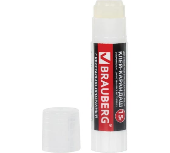 224337 — BRAUBERG клейкарандаш CRYSTAL прозрачный 15 г 224337 BRAUBERG