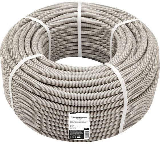 2800202 — Труба гофрированная из пвх REXANT с зондом ø 20 мм, бухта 100 м/уп. REXANT