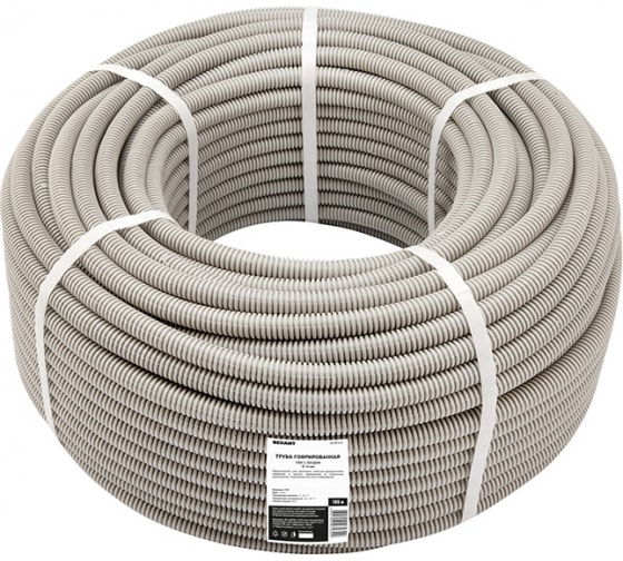 2800162 — Труба гофрированная из ПВХ, с зондом, O16мм (бухта 100 м/уп) REXANT REXANT