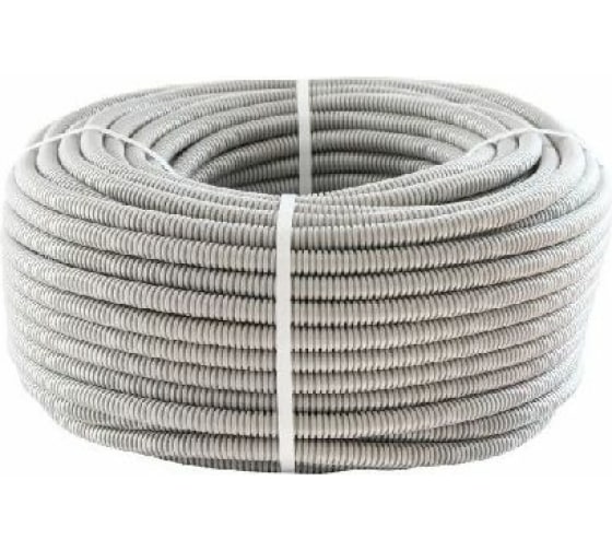 20125HFGR — Гофрированная труба экопласт пнд, легкая, с зондом, диаметр 25 мм, цвет серый 20125HFGR ЭКОПЛАСТ