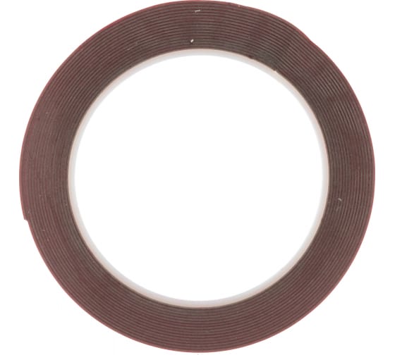 096006 — REXANT лента двусторонняя клейкая, серый, на HBA акриловой основе, 6 мм, ролик 5 REXANT