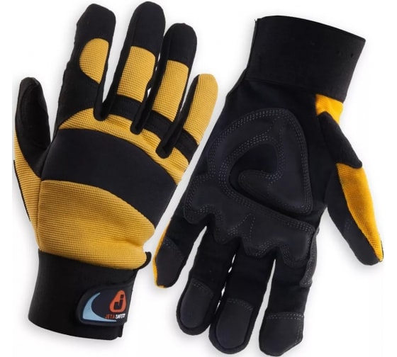 JAV01VP9L — Перчатки антивибрационные JETA SAFETY черножелтые JAV01VP9/L JETA SAFETY