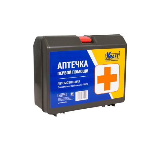 830100 — Автомобильная аптечка первой помощи кейс KRAFT KT 830100 KRAFT