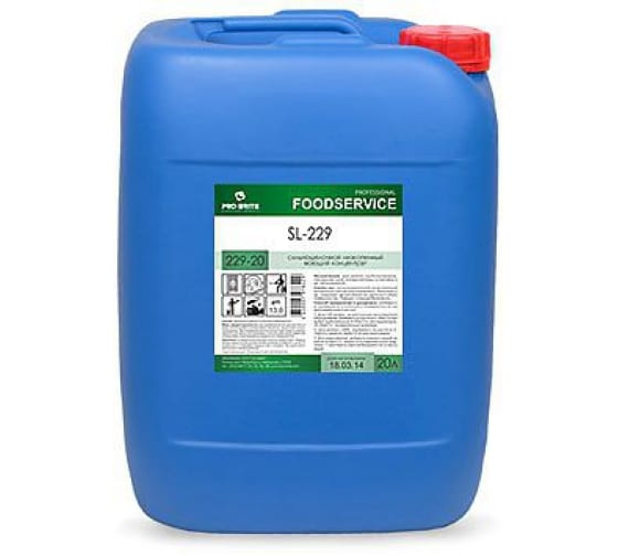 22920 — Моющий сильнощелочной низкопенный концентрат PROBRITE SL229 для циркуляционной и CIPмойки трубопроводов, ёмкостей, резервуаров 22920 PRO-BRITE