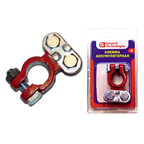 GTM040014P — Клемма  GENERAL TECHNOLOGIES для аккумулятора + GTM040014р (свинец) GENERAL