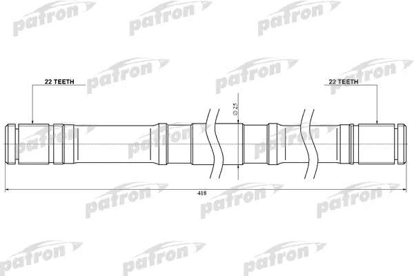 GA16LH — Полуосьлевая22X425X22 PATRON