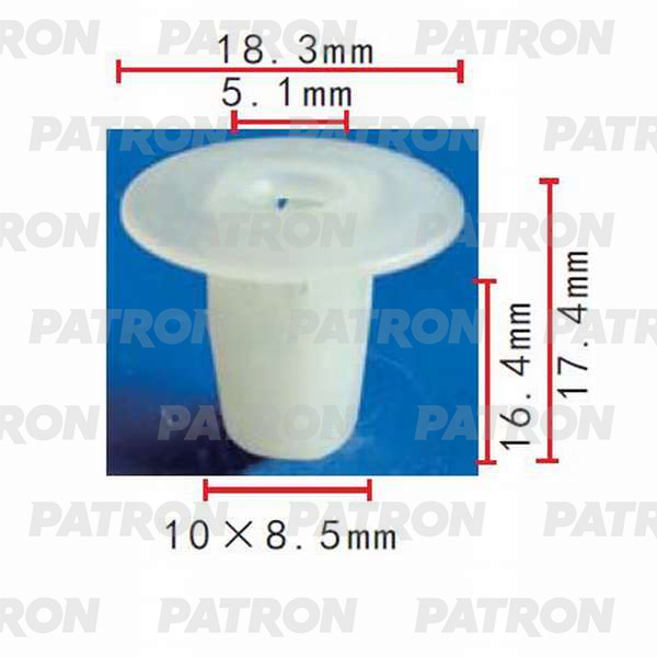 P370017 — Фиксатор пластиковый LEXUS, TOYOTA применяемость подкрылок, крылья PATRON