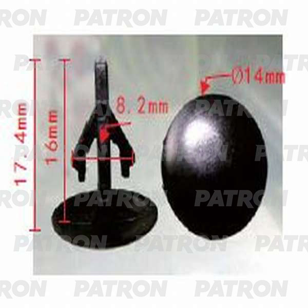 P370090 — Клипса пластмассовая ACURA, HONDA применяемость капот двигателя  уплотнитель PATRON