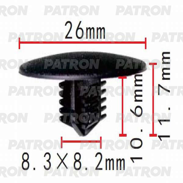 P370181 — Клипса пластмассовая PATRON
