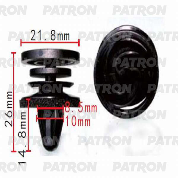 P370257 — Клипса пластмассовая AUDI, SEAT, SKODA, VOLKSWAGEN применяемость: внутренняя отделка, двери PATRON