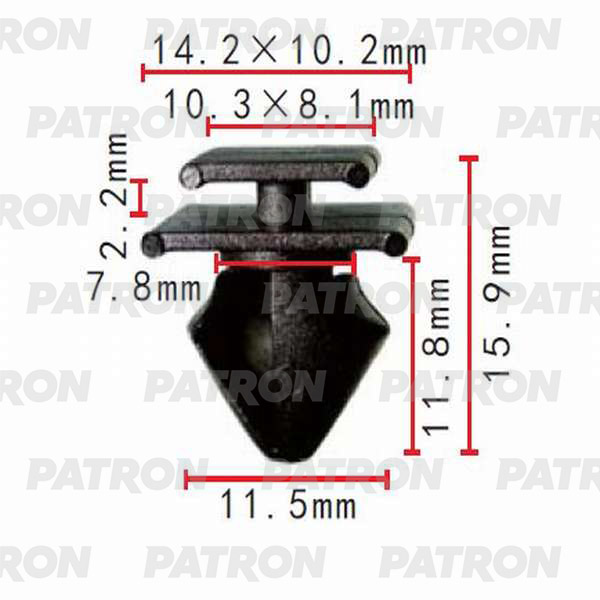 P370274A — Клипса пластмассовая (упаковка 100шт) CITROEN, PEUGEOT применяемость: молдинги PATRON
