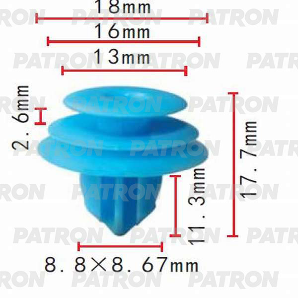 P370280 — Клипса пластмассовая (P370280) PATRON