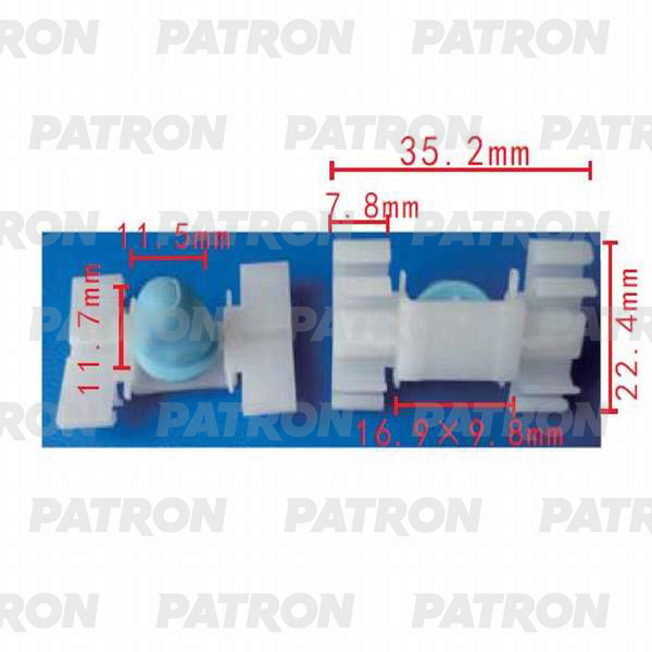 P370295A — Зажим пластиковый (упаковка 100шт) BMW применяемость: молдинги PATRON