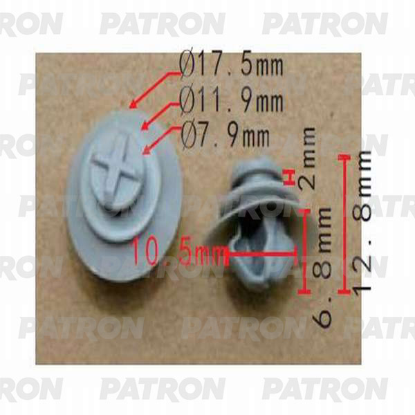 P370299 — Зажим пластиковый применяемость внутренняя отделка двери PATRON