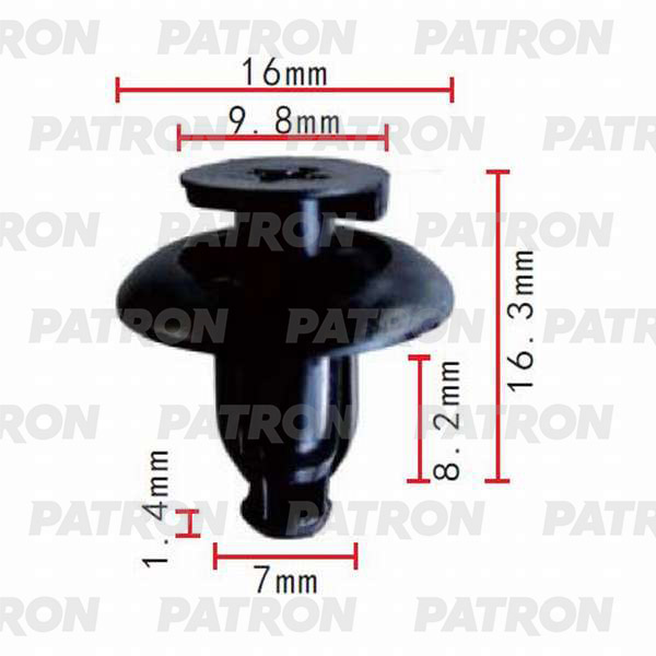 P370362 — Клипса пластмассовая LEXUS, TOYOTA применяемость внутренняя отделка  двери PATRON