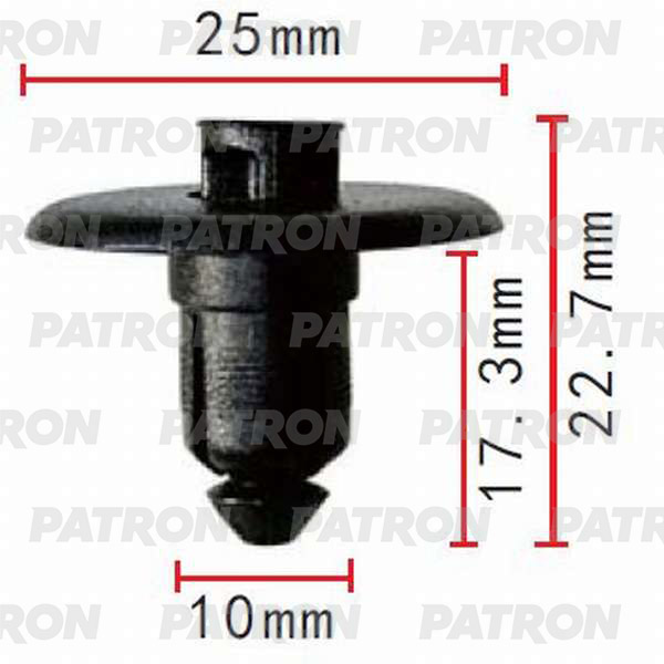 P370385 — Клипса пластмассовая FORD, GM применяемость: внутренняя отделка  двери PATRON